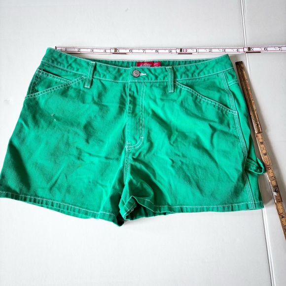 Dickies Vibrant Green Jean Shorts. - Picture 1 of 6